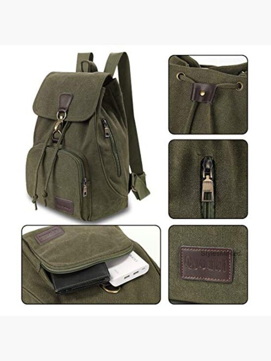 Canvas Fashion Backpack Casual Outdoor Daypack Multipurpose Travel Rucksack
